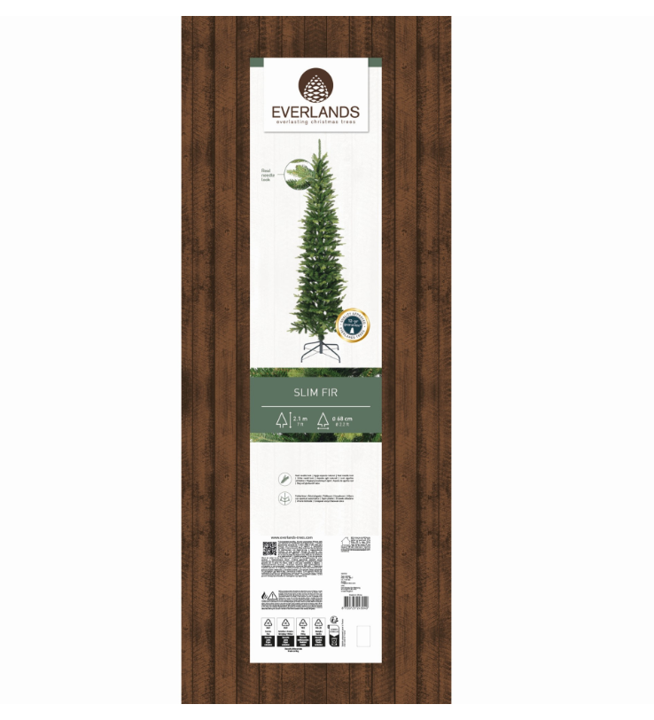 Slim Fir Christmas Tree 7ft/210cm