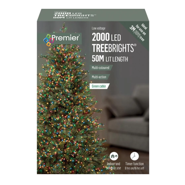 2000 Multi Action Led TreeBrights Timer Multi Colour