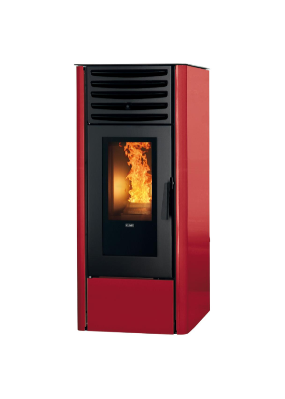 Klover Dea Eco Pellet Stove | 6kW | Red