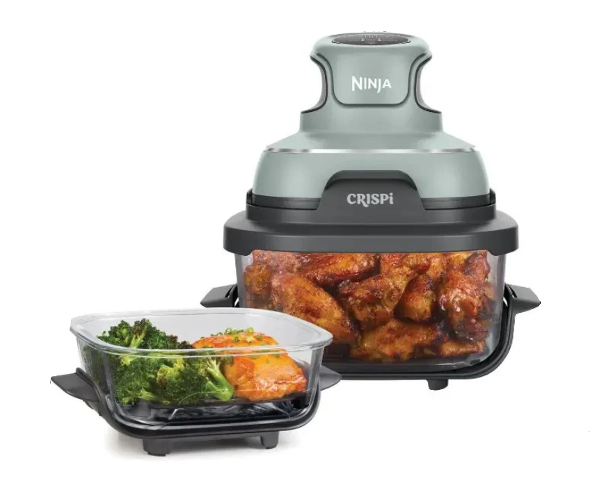 Ninja Crispi 4-in-1 Portable Glass Air Fryer | Sage | FN101UK