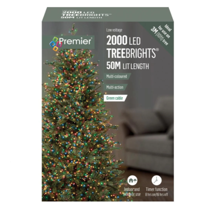 2000 Multi Action Led TreeBrights Timer Rainbow