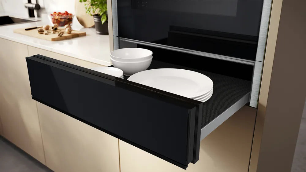 Neff Built-In 14cm High Accessory Warming Drawer Black with Graphite-Grey Trim – N24ZA11G1