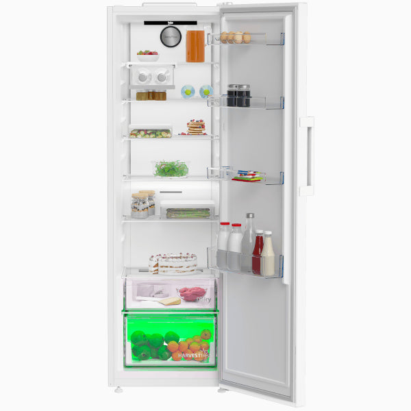 Beko Freestanding Tall Larder Fridge Steel | LNP4686LVPS