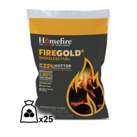 Half Pallet Of CPL Firegold Smokeless Coal 20kg (25 Bags)