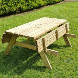 6 Seater Picnic Bench Treated (Flat Packed)