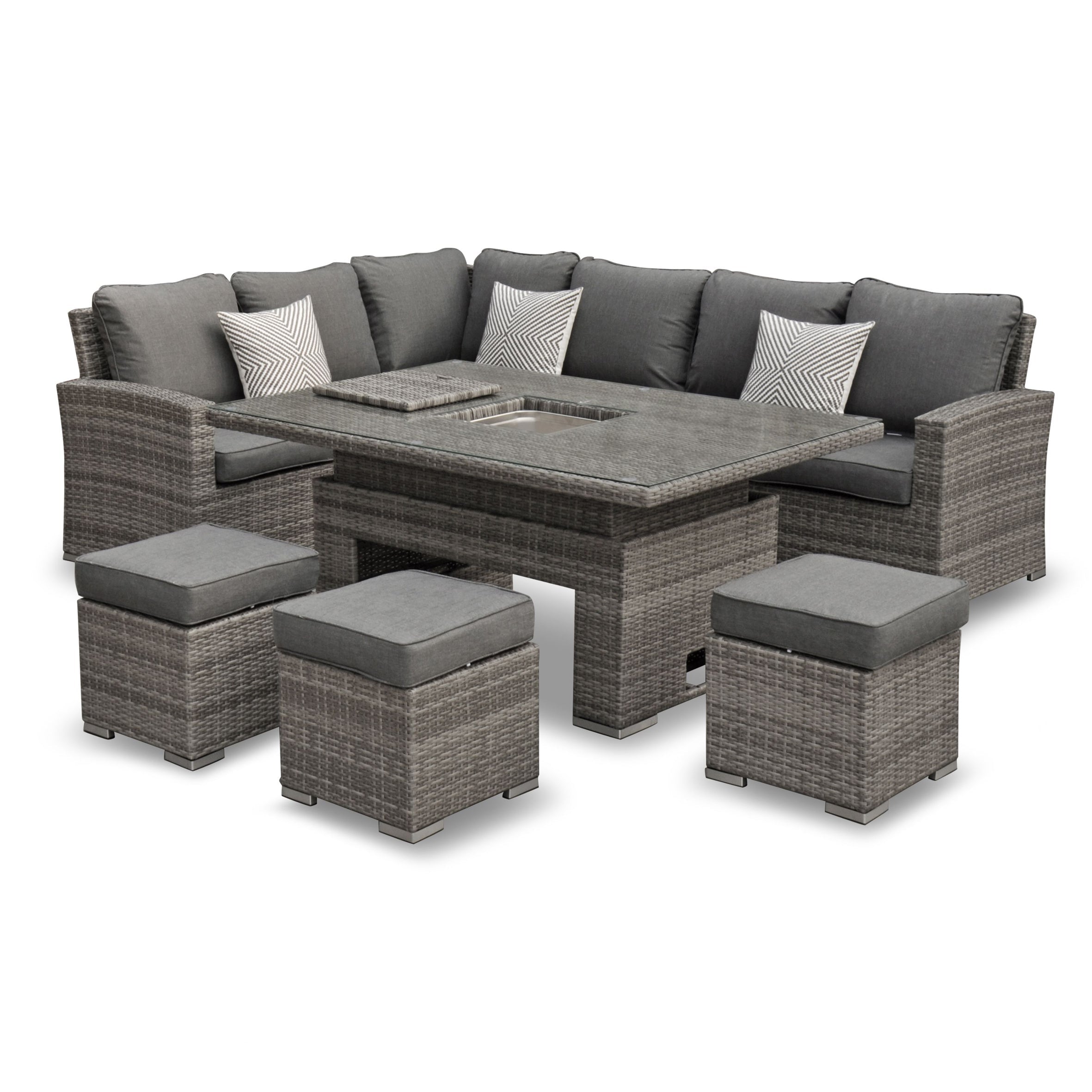 Arabella Rattan Hilo Table Corner Sofa Set