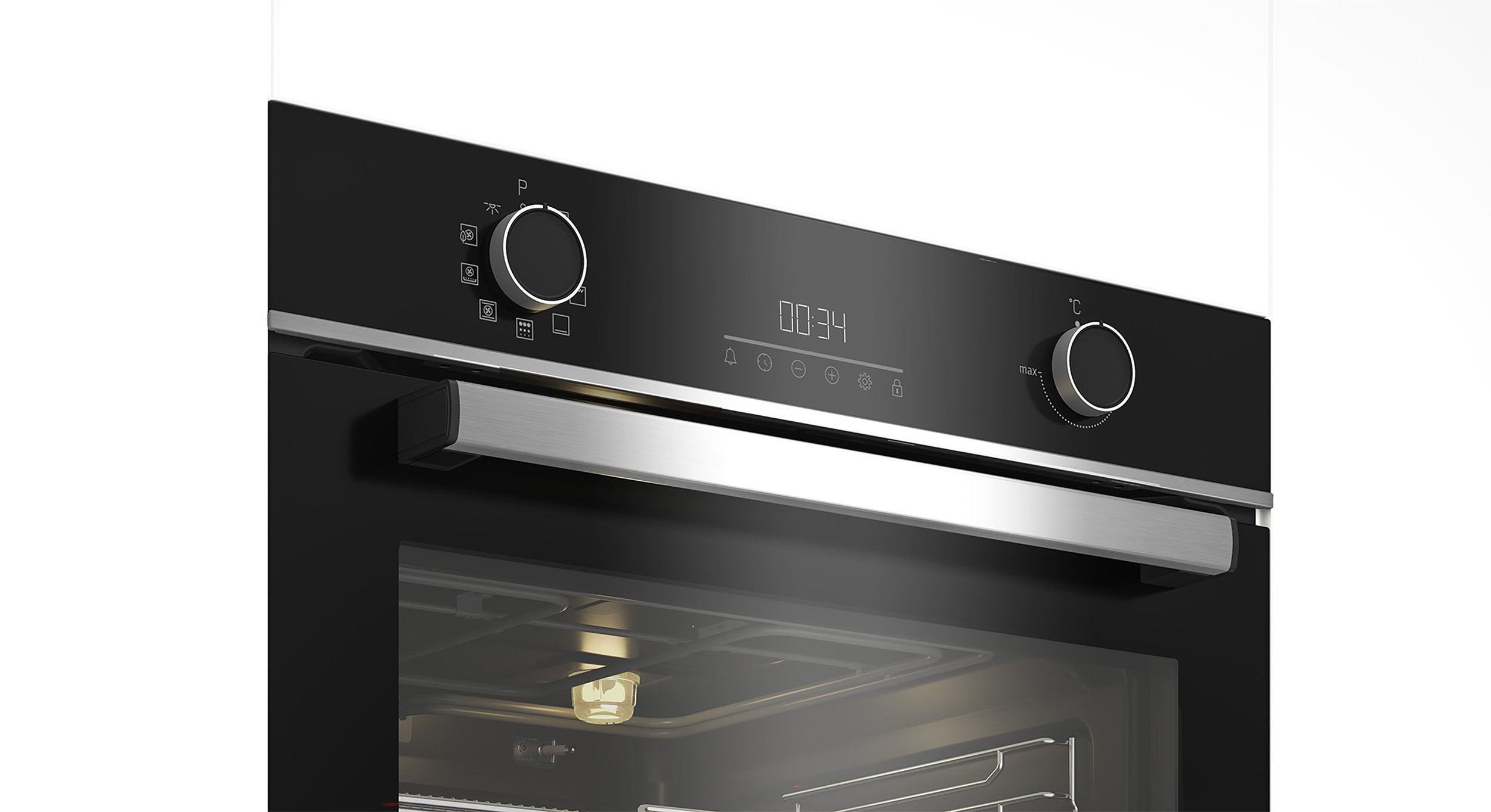 Beko Pro AeroPerfect AirFry Single Pyrolytic Oven Black 600mm | BBIMA13301XMP