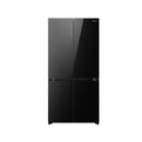 HISENSE KitchenFit Multi-Door Fridge Freezer - Black Glass RQ768N4GBE