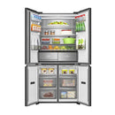 HISENSE KitchenFit Multi-Door Fridge Freezer - Black Glass RQ768N4GBE
