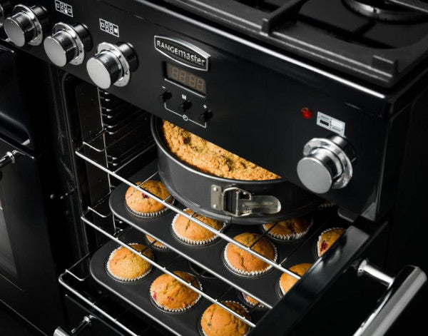 Rangemaster Infusion 90 Dual Fuel | Charcoal Black | INF90DFFCB