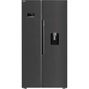 Beko American Fridge Freezer Black/ Steel E Rated | ASD2442VPZ