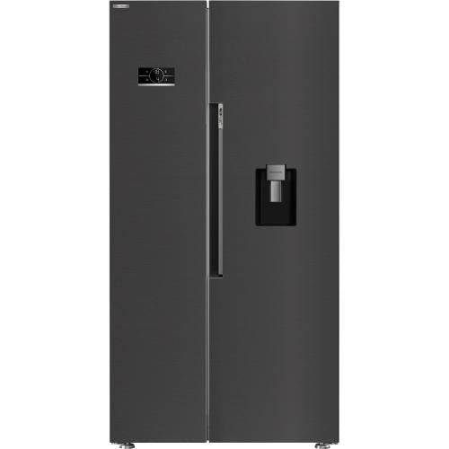 Beko American Fridge Freezer Black/ Steel E Rated | ASD2442VPZ