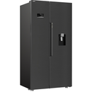 Beko American Fridge Freezer Black/ Steel E Rated | ASD2442VPZ