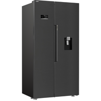 Beko American Fridge Freezer Black/ Steel E Rated | ASD2442VPZ