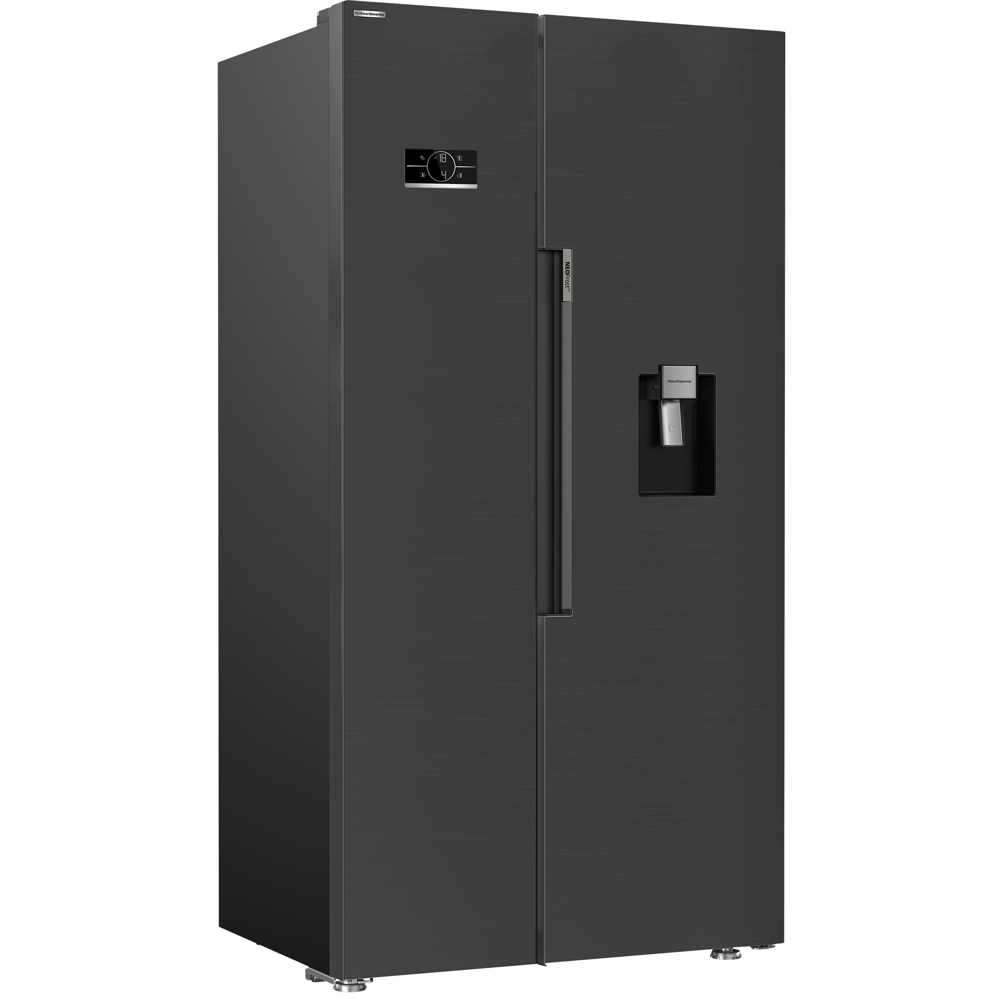 Beko American Fridge Freezer Black/ Steel E Rated | ASD2442VPZ