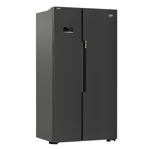 Beko Freestanding American Fridge Freezer | Black Steel | ASL1442VPZ