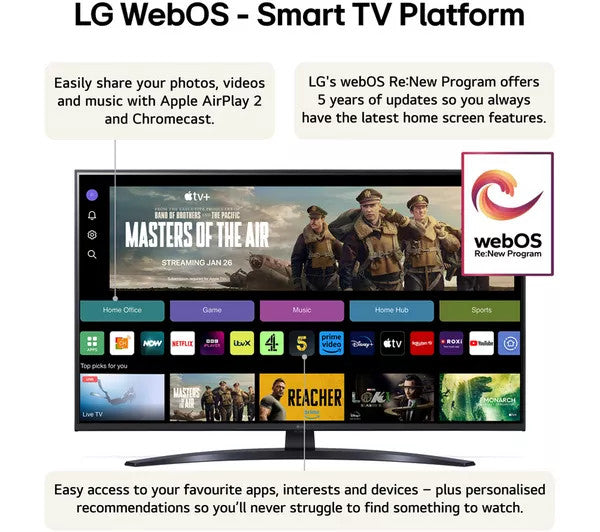 LG 75" UT81 UHD 4K Smart TV |  75UT81006LA.AEK