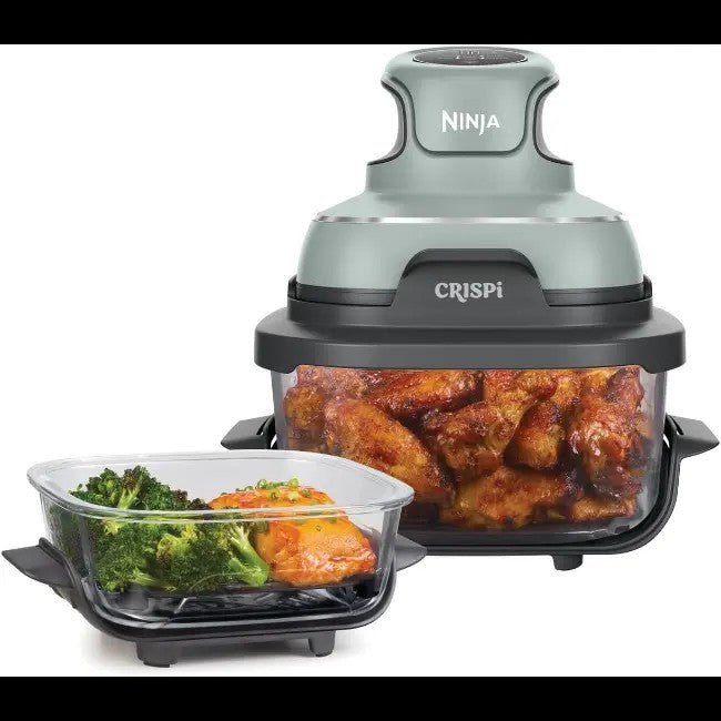 Ninja Crispi 4-in-1 Portable Glass Air Fryer | Sage | FN101UK