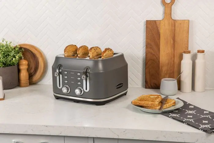 Rangemaster Classic 4 Slice Grey Toaster