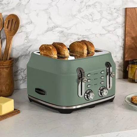 Rangemaster Classic 4 Slice Mineral Green Toaster
