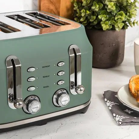 Rangemaster Classic 4 Slice Mineral Green Toaster