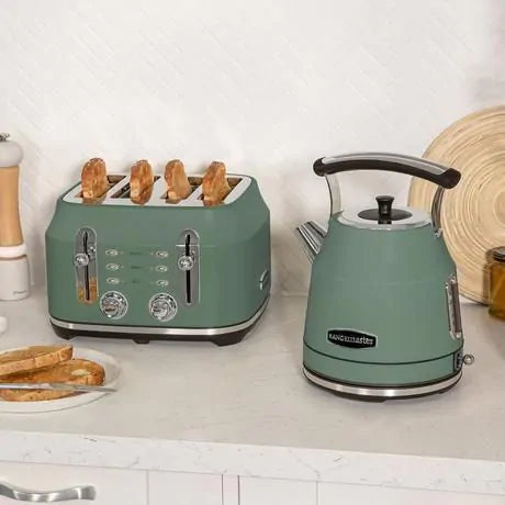 Rangemaster Classic 4 Slice Mineral Green Toaster