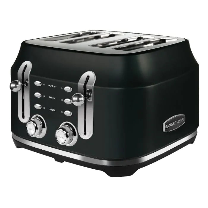 Rangemaster Classic 4 Slice Black Toaster