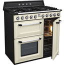 Smeg 90cm Dual Fuel Range Cooker | TR93P | Cream