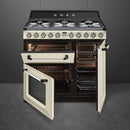 Smeg 90cm Dual Fuel Range Cooker | TR93P | Cream