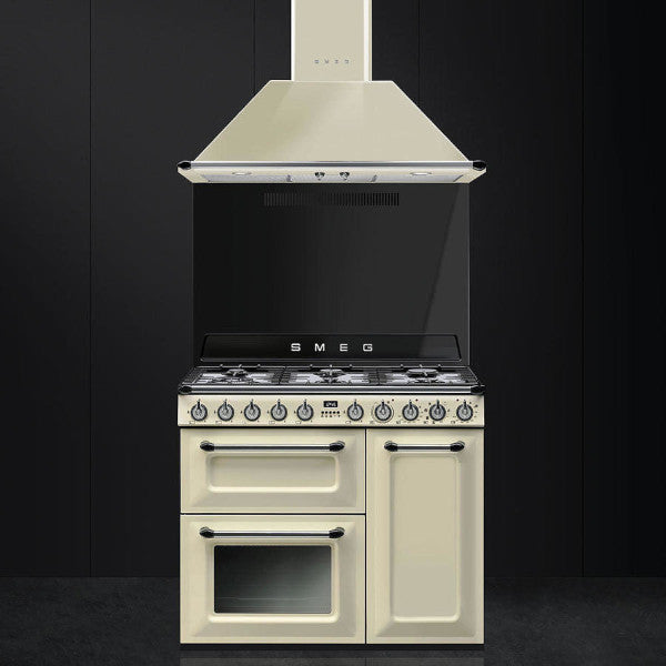 Smeg 90cm Dual Fuel Range Cooker | TR93P | Cream