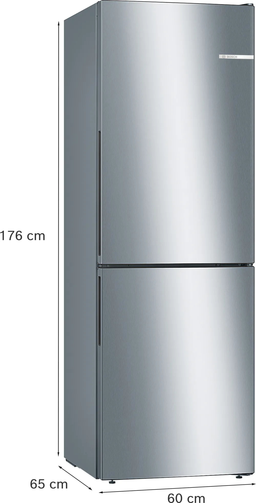 Bosch Free-Standing Fridge Freezer 176cm Silver KGV33VLEAG