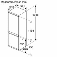 BOSCH Series 2 Integrated 60/40 Fridge Freezer - Sliding Hinge KIN96NSE0G