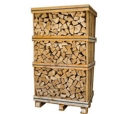 Kiln Dried Firewood Birch Crate 2m3 Tall