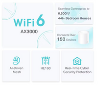 TP Link AX3000 Whole Home Mesh WiFi 6 System | DECOX50