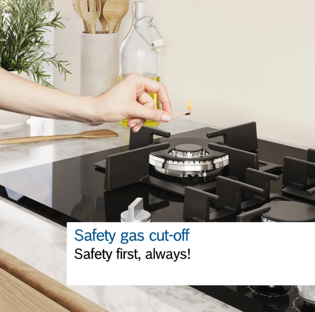 Bosch 90cm Gas Hob Black Glass | PPM9A6i40