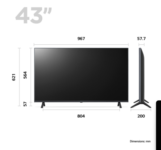 LG 43" 4K Smart TV | 43UR78006LK.AEK