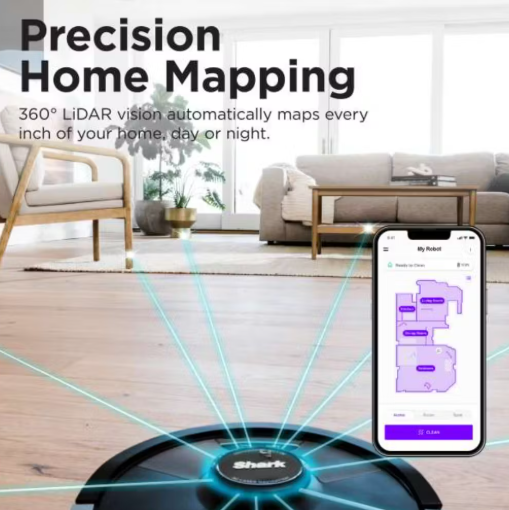 Shark Matrix+ 2in1 Self-Empty Robot Vacuum & Mop | Black | RV2620WAUK