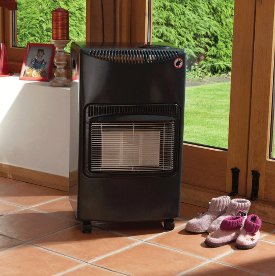 De Vielle Mobile Gas Heater | Black