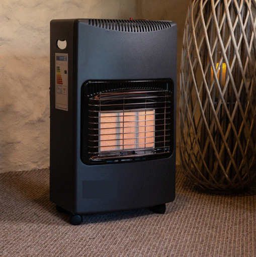 De Vielle Mobile Gas Heater | Black