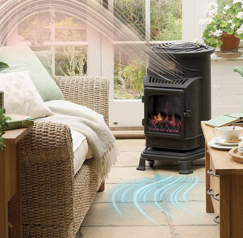Provence Gas Heater Large | Matt Black