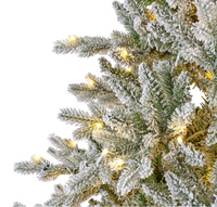 Luxury Hard Needle Pine Snowy Christmas Pre-Lit LED Tree Tree 7ft/210cm