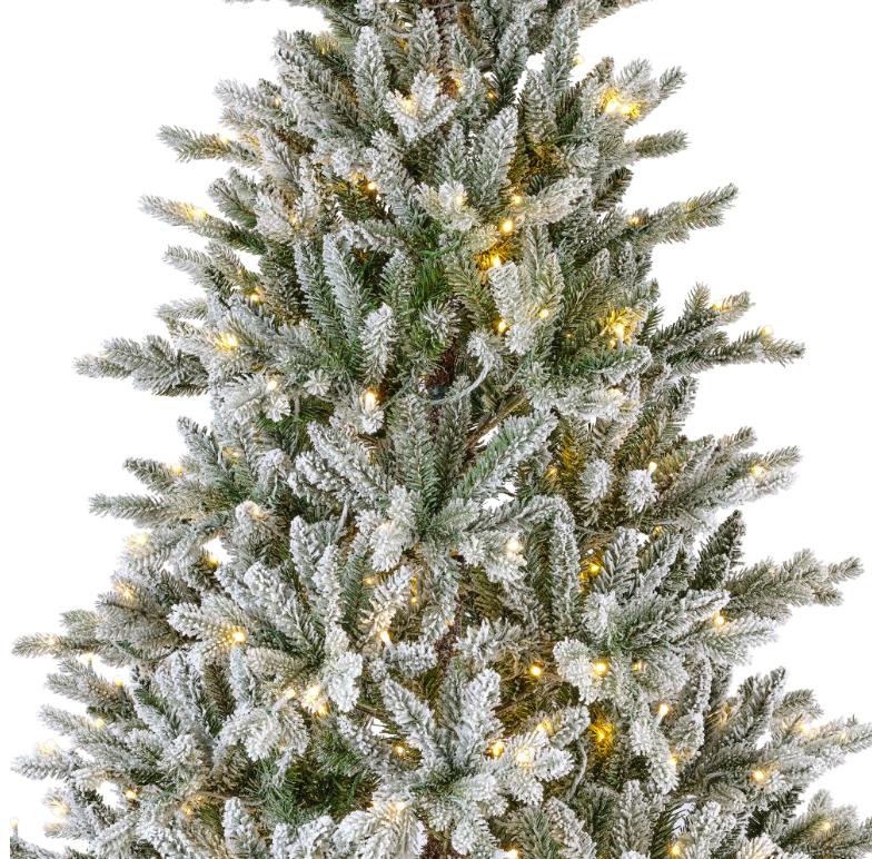 Luxury Hard Needle Pine Snowy Christmas Pre-Lit LED Tree Tree 8ft/240cm