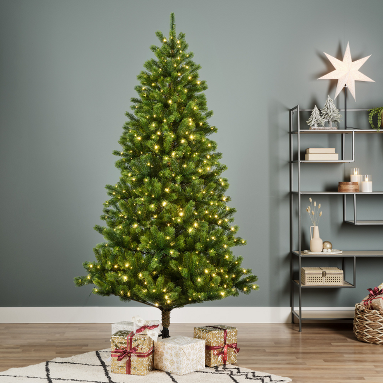 Fir Pre-Lit Micro LED Christmas Tree 7ft/210cm