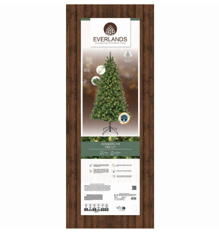 Fir Pre-Lit Micro LED Christmas Tree 8ft/240cm