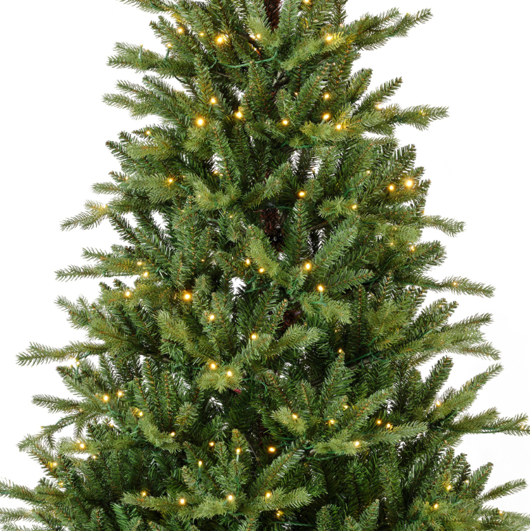 Luxury Hard Needle Pine Green Christmas Pre-Lit LED Tree Tree 8ft/240cm