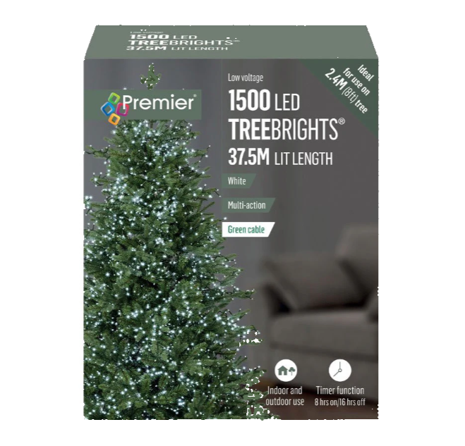 1500 Multi Action Led TreeBrights Timer White