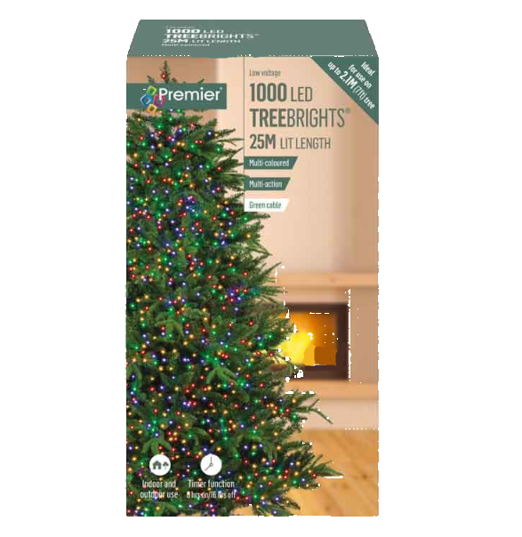1000 Multi Action Led TreeBrights Timer Multi Colour