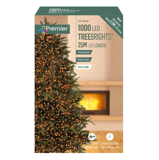 1000 Multi Action LED Treebrights Vintage Gold