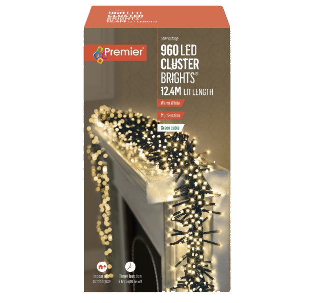 960 Multi Action LED Clusters Timer Warm White LEDS