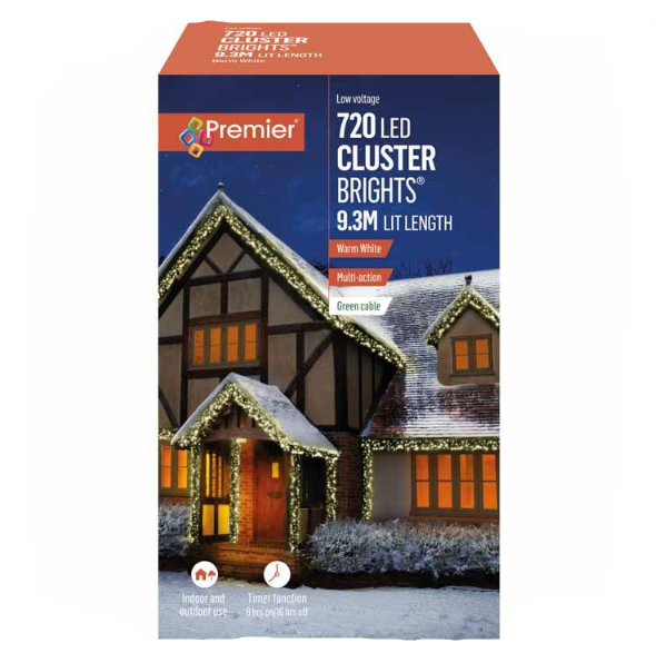 720 Multi Action LED Clusters Timer Warm White